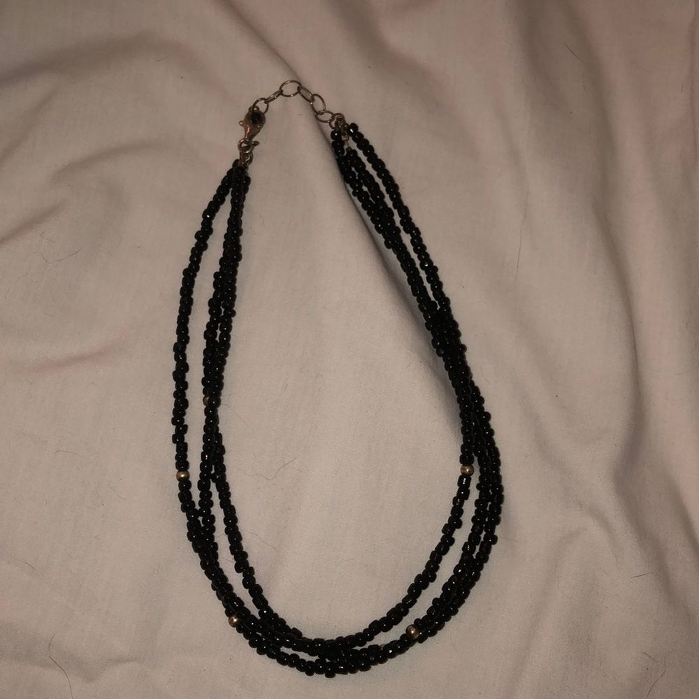 Silpada Black and silver beaded necklace